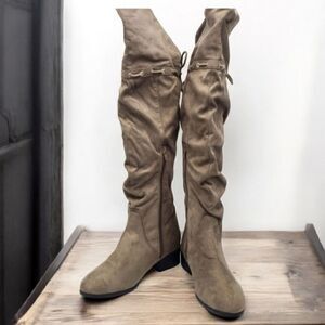 Cityclassified Tan Over the Knee Boots Size 8.5